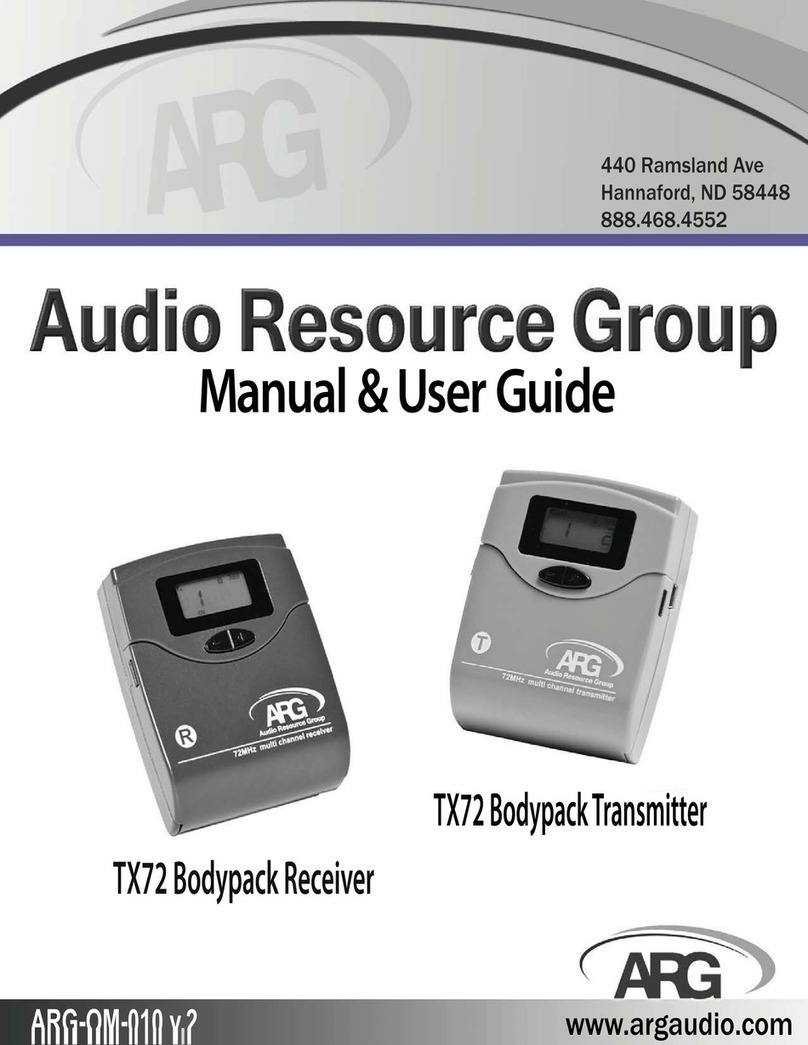 Audio Resource Group TX72 Bodypack transmitter Guide