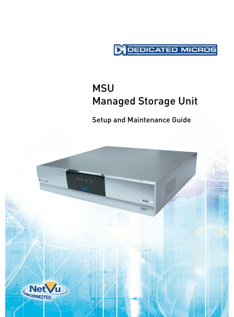 Dedicated Micros MSUA1T25 Operating manual