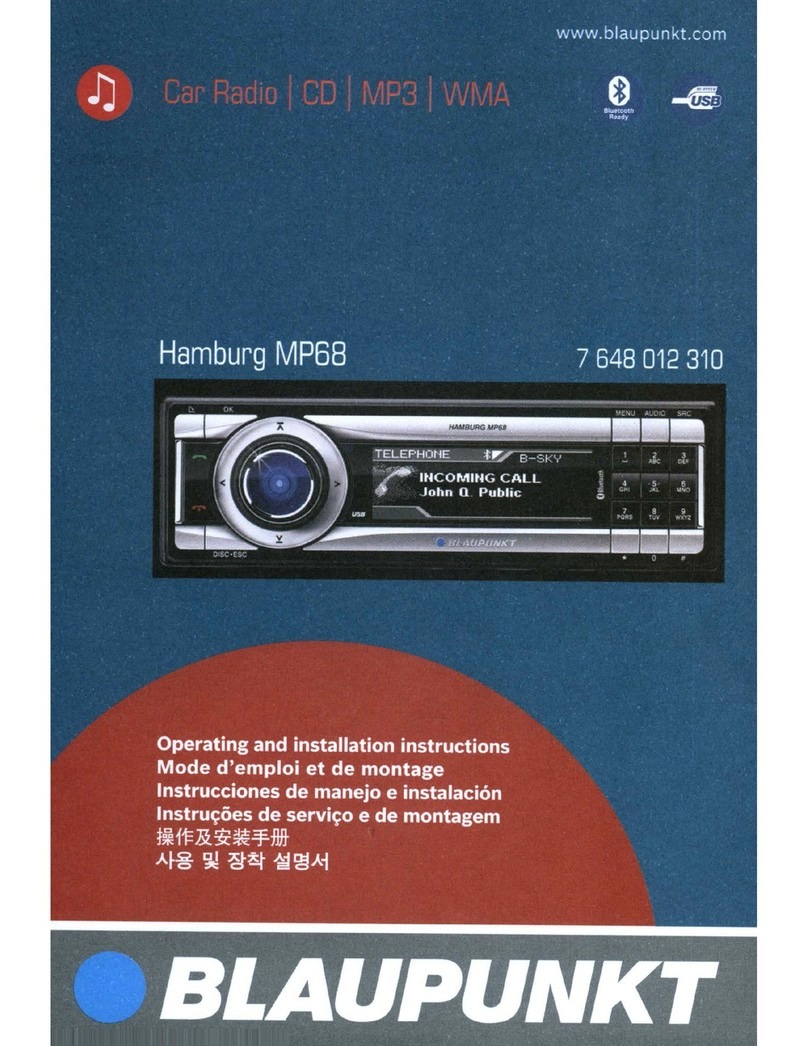 Blaupunkt Hamburg MP68 Operating and installation instructions