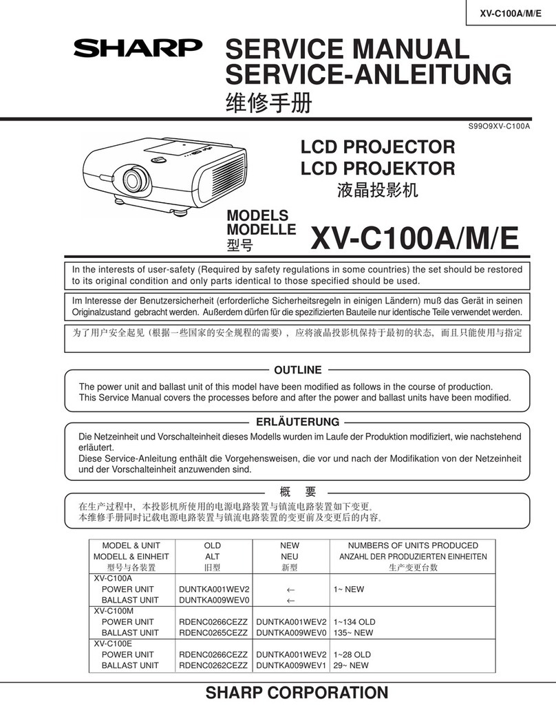 Sharp XV-C100A User manual