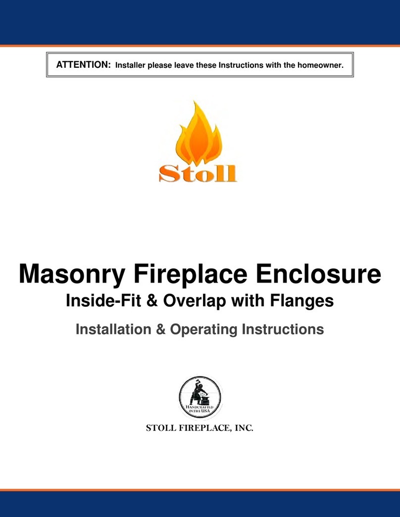 Stoll Masonry Fireplace Enclosure Installation & operating instructions Stoll Masonry Fireplace Enclosure Installation & operating instructions