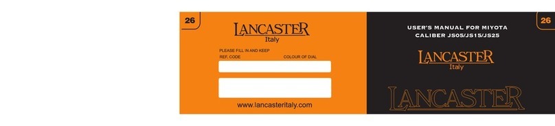 Lancaster MIYOTA CALIBER JSO5 user manual