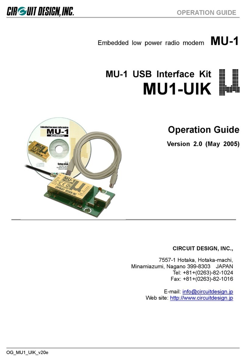 CIRCUIT DESIGN MU1-UIK Operation guide CIRCUIT DESIGN MU1-UIK Operation guide