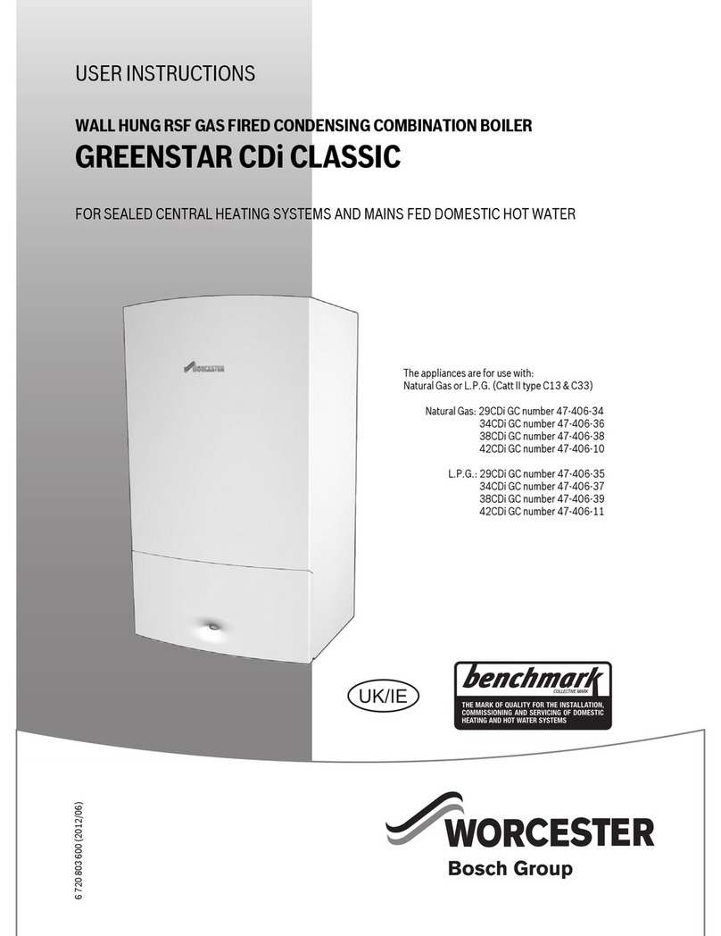 Worcester GREENSTAR CDi CLASSIC 29CDi GC User instructions