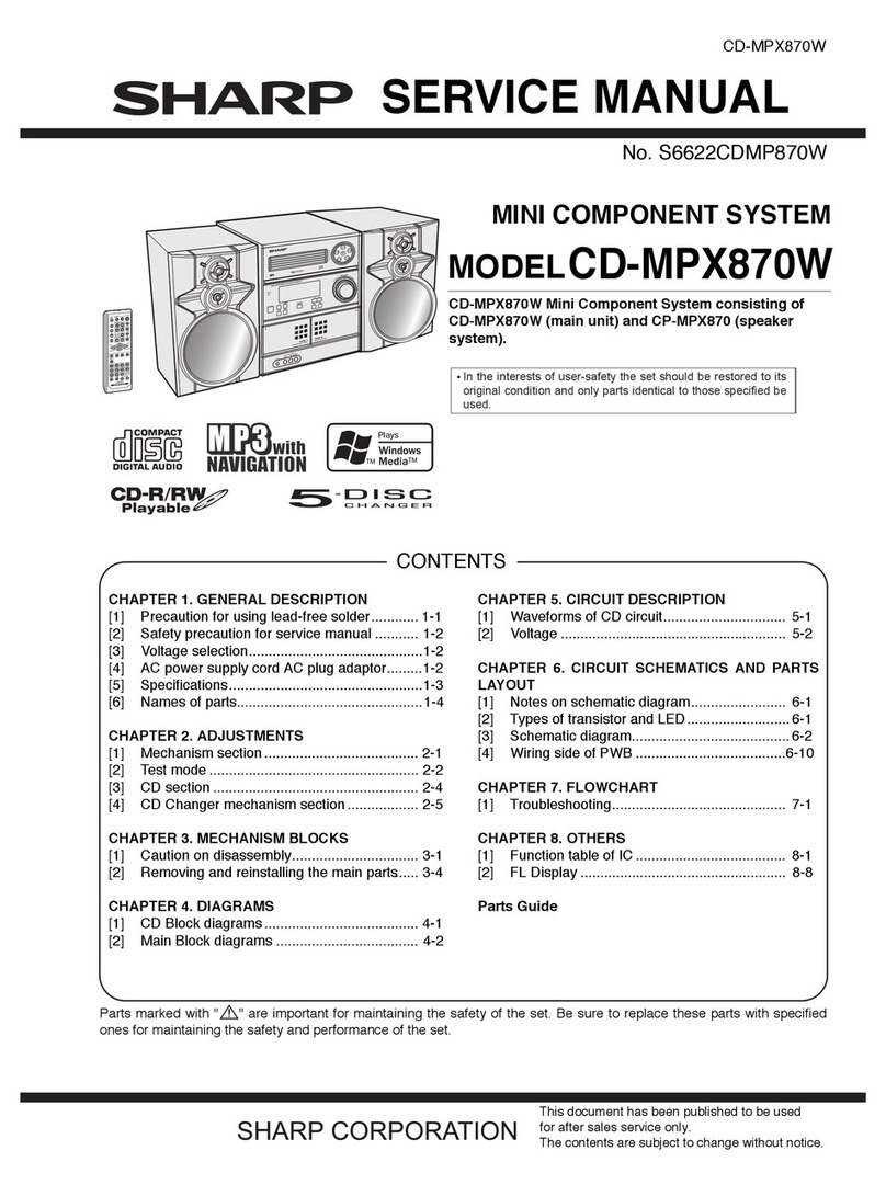 Sharp CD-MPX870W Service manual