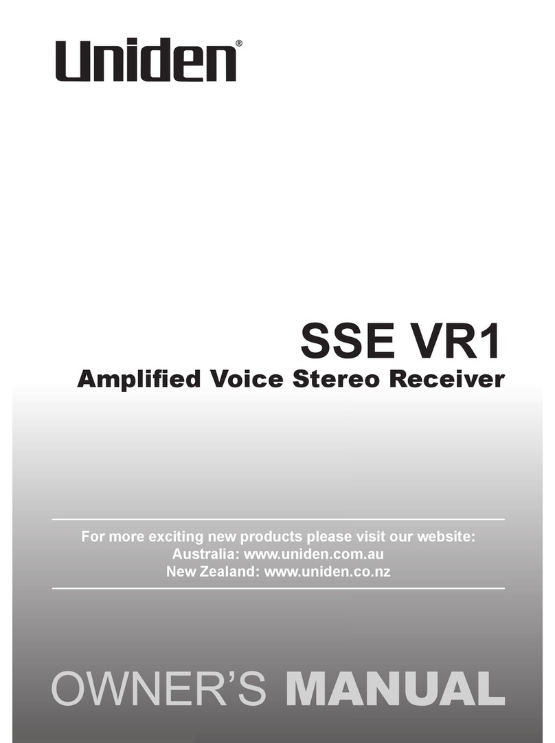 Uniden SSE VR1 owner's manual