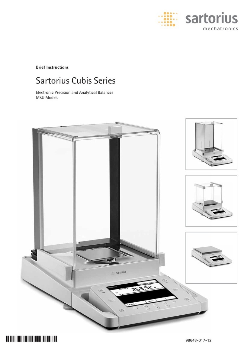 Sartorius CUBIS MSU User instructions