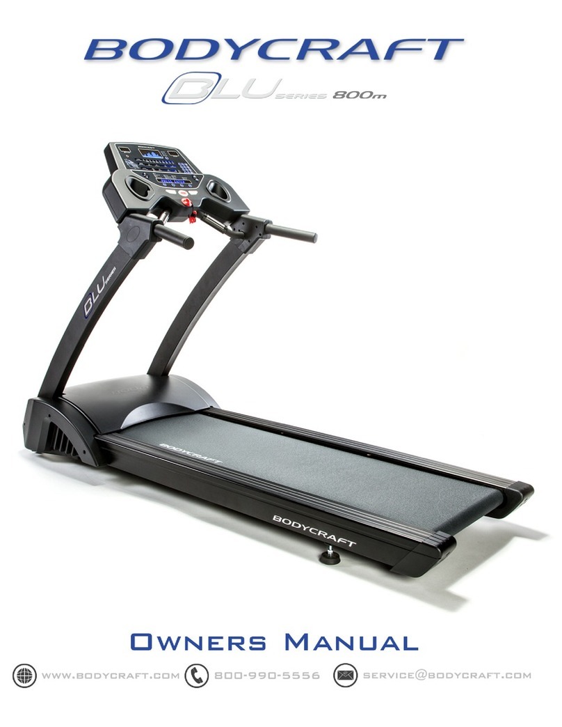 Body Craft Blu series 800m owner's manual