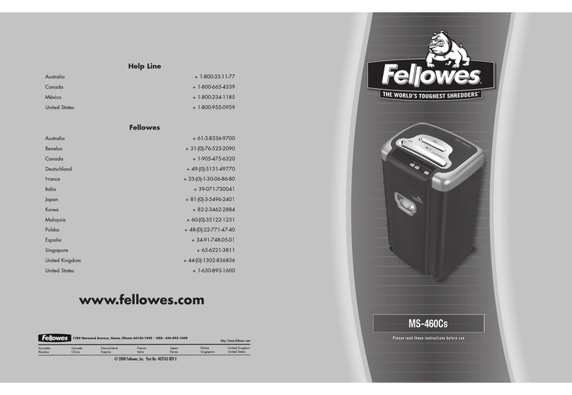 Fellowes Microshred MS-460Cs user manual Fellowes Microshred MS-460Cs user manual