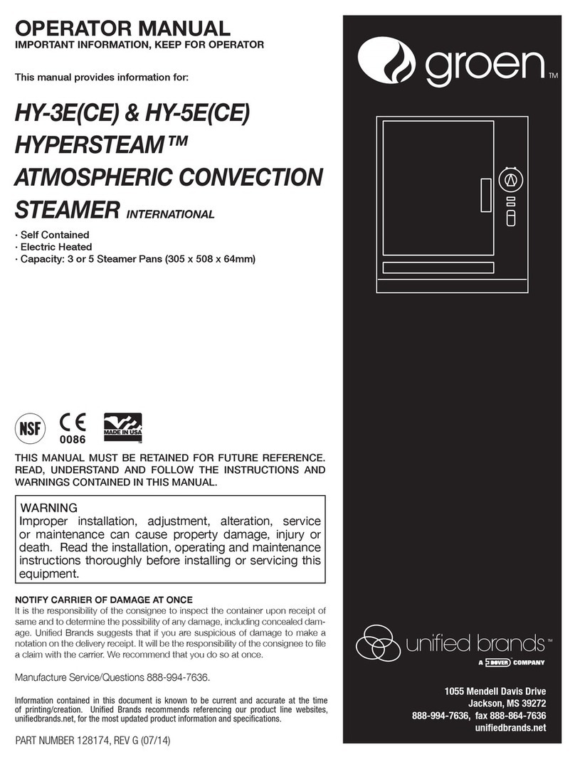 Groen HY-3E User manual