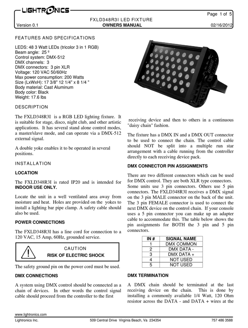 Lightronics FXLD348R3I owner's manual