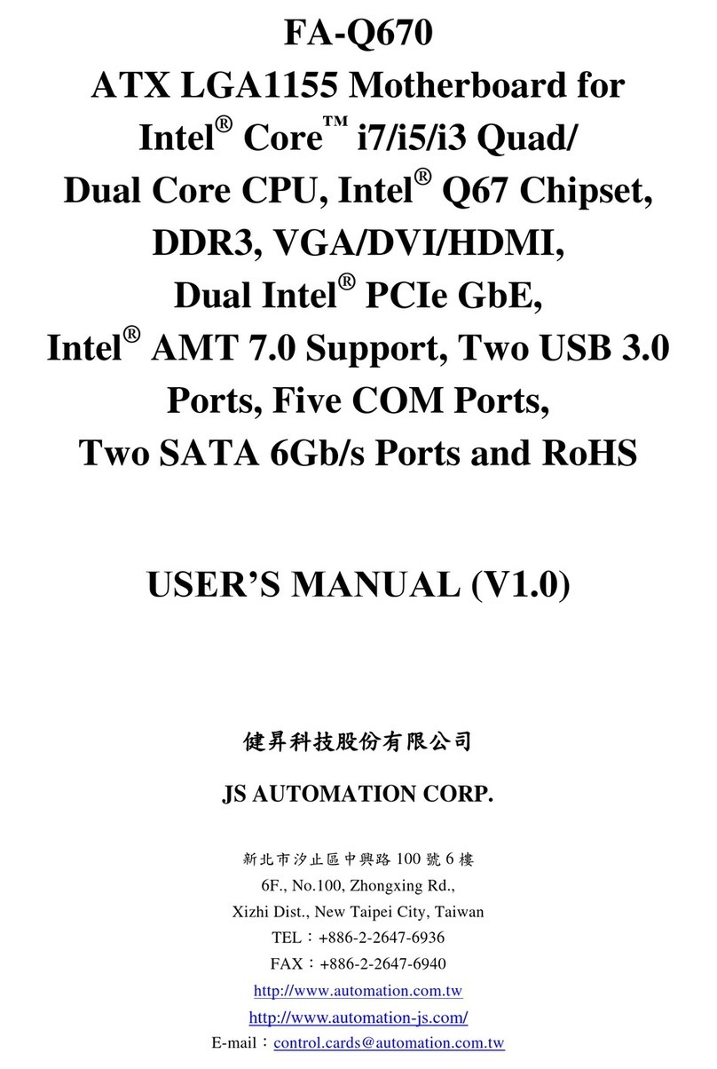 JS Automation FA-Q670 user manual
