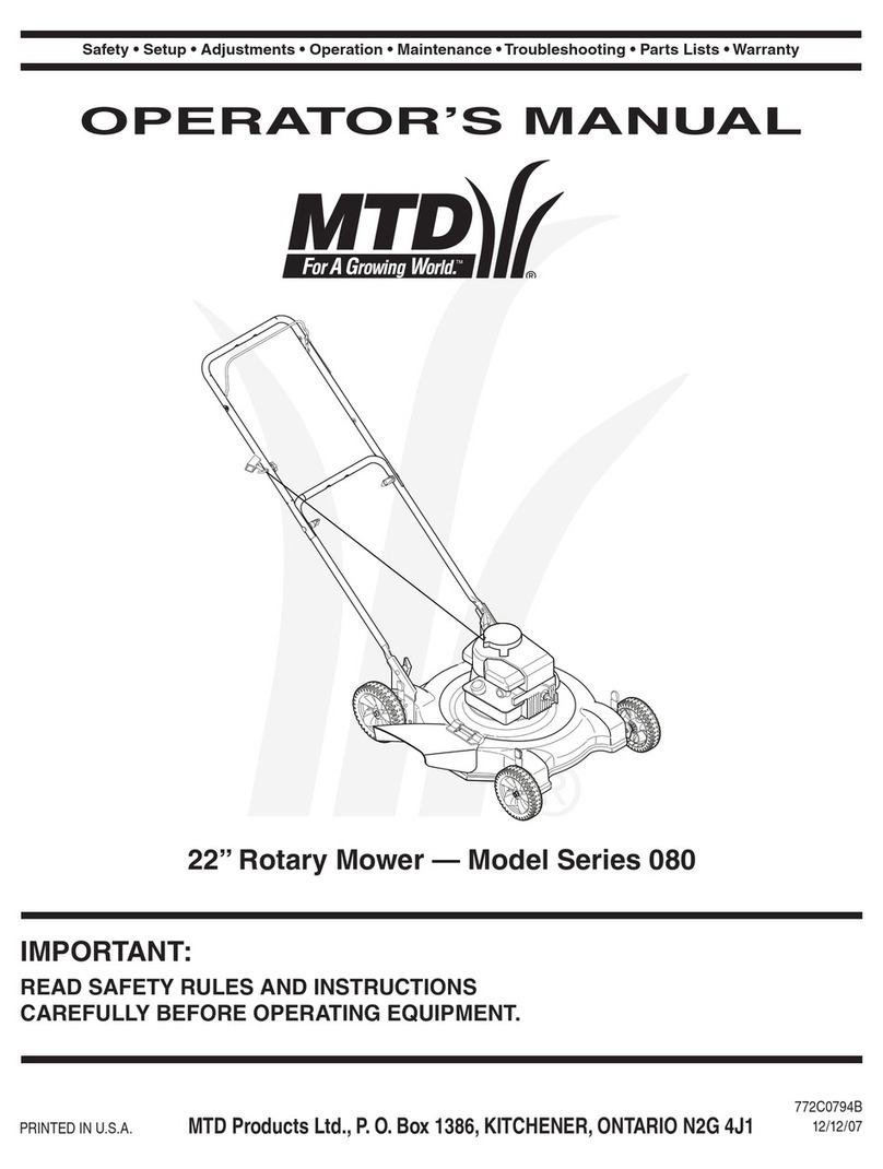 MTD Series 080 User manual