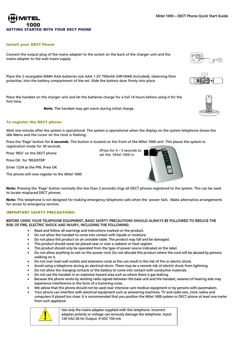 Mitel Superset 1000 User manual