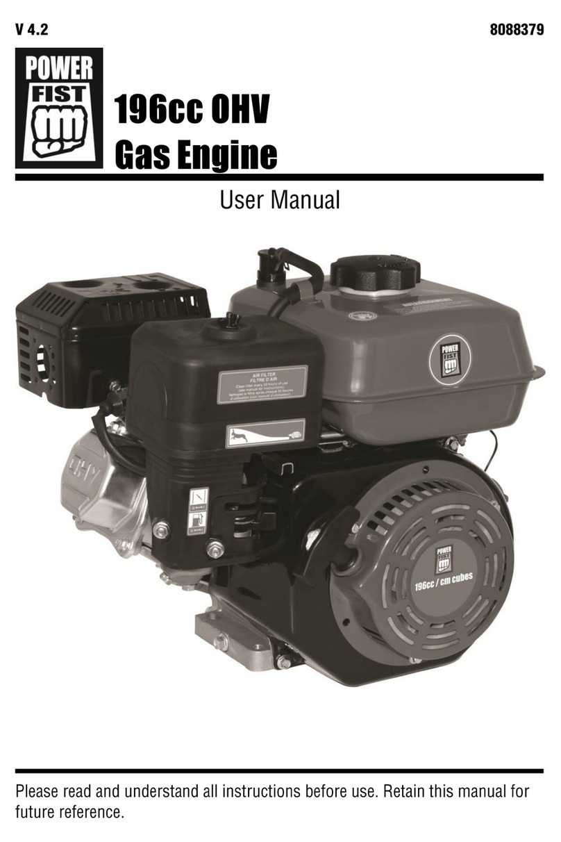 Power Fist 196cc OHV user manual