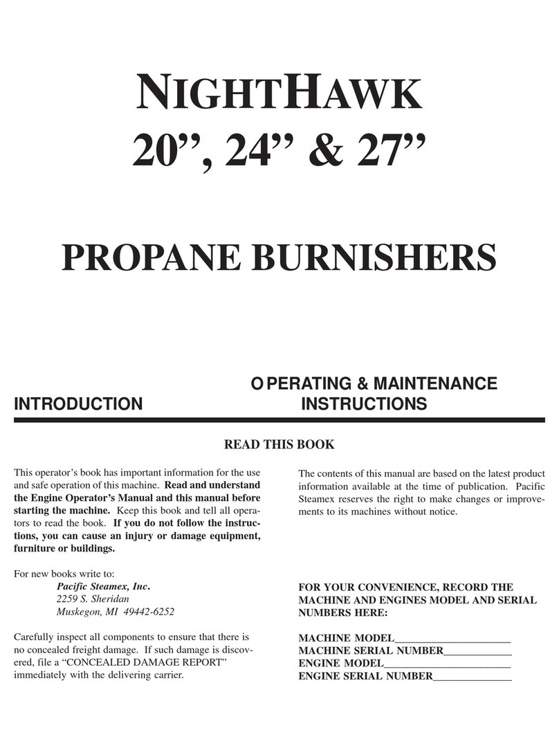 Pacific Steamex NIGHTHAWK 20 Installation and operation manual