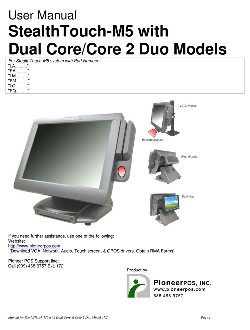 PIONEERPOS StealthTouch-M5 User manual