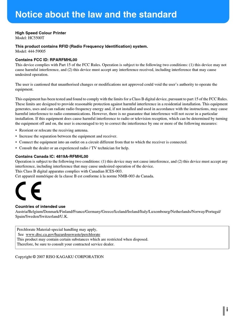 Riso HC5500T User manual