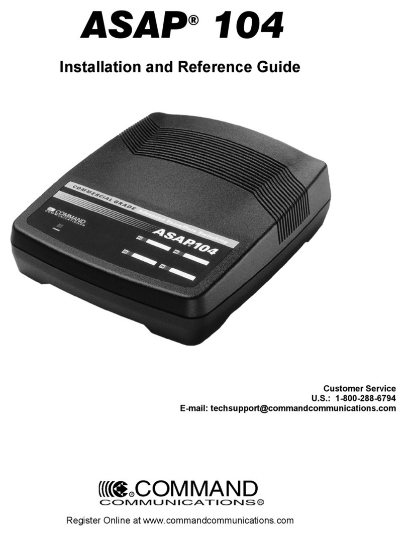 Command Communications ASAP 104 Installation and reference guide
