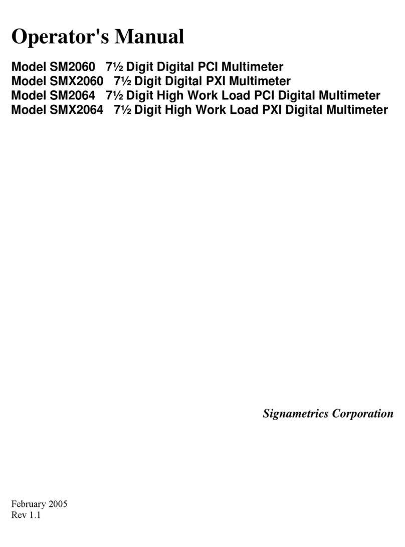 Signametrics SM2060 Operator's manual
