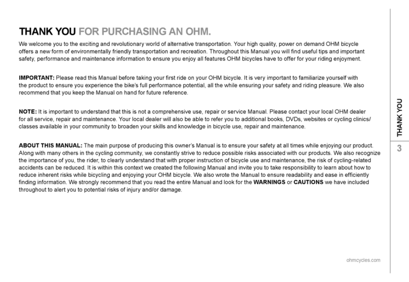 OHM bicycle user manual