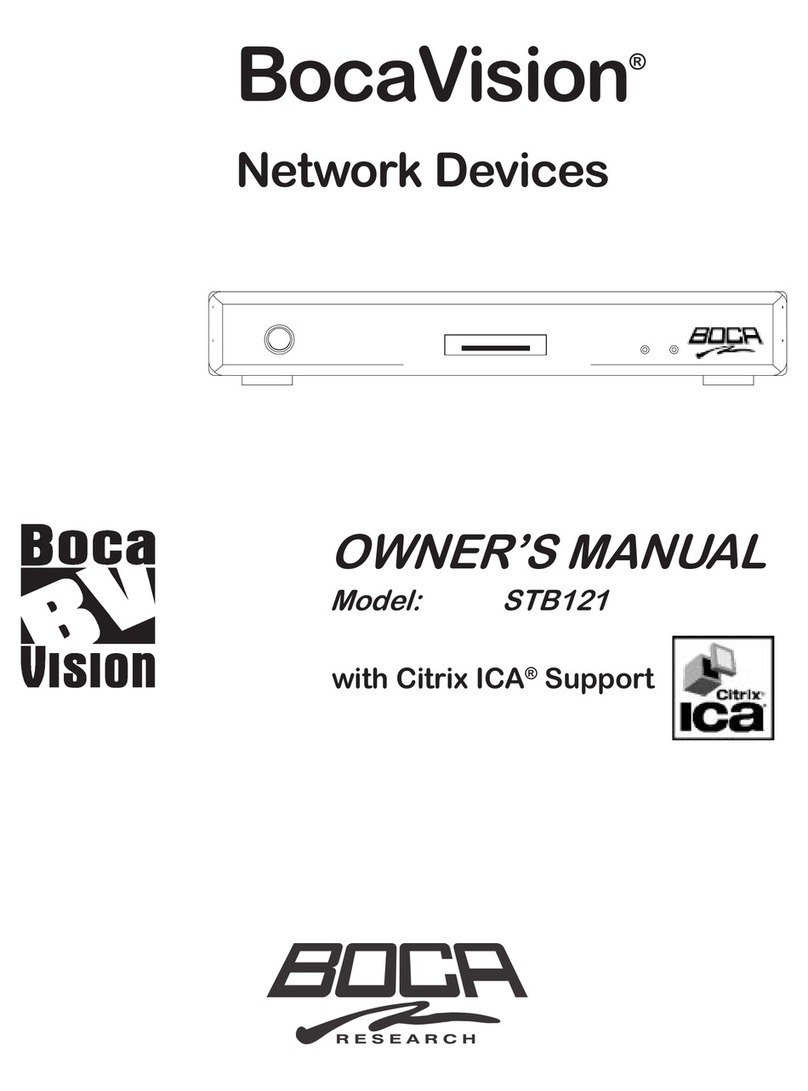 Boca BocaVision STB121 owner's manual