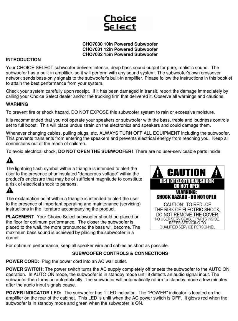 Choice Select CHO7030 user guide