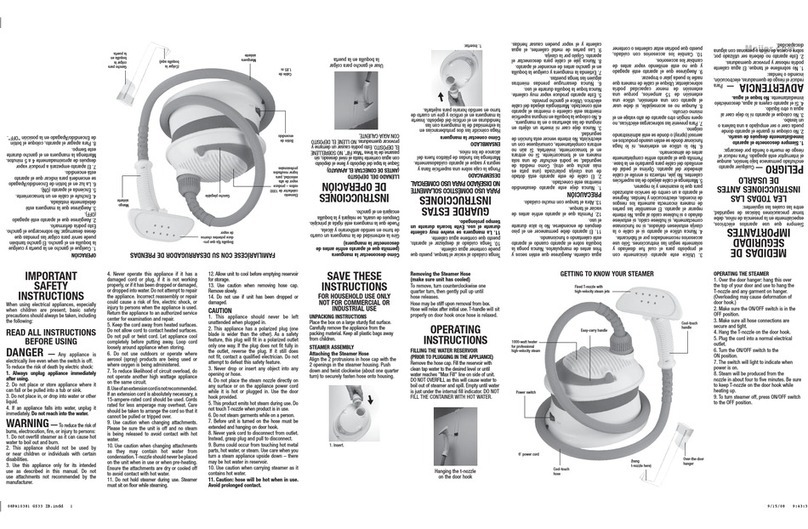 Conair GS33 User manual