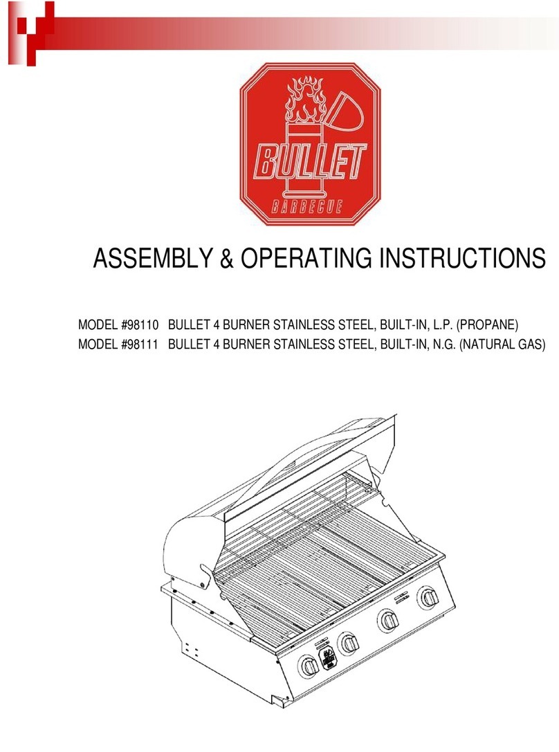 Bullet Barbecue 98110 Assembly & operating instructions