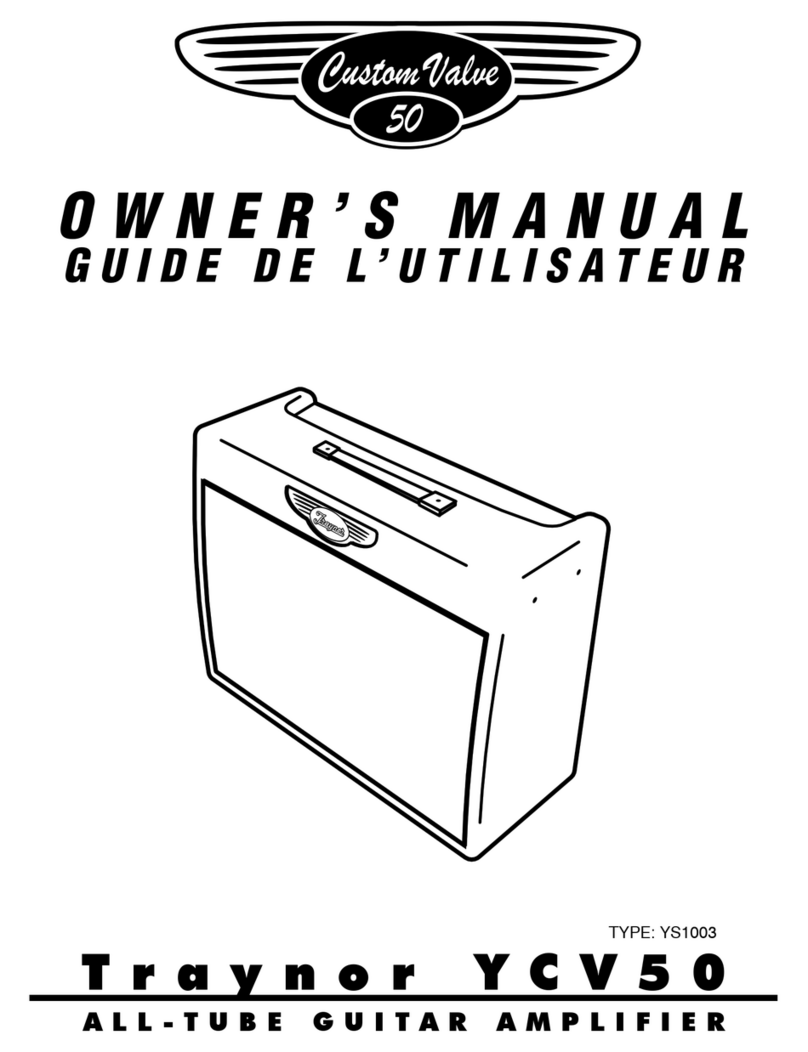 Custom Valve 50 Traynor YCV50 owner's manual Custom Valve 50 Traynor YCV50 owner's manual
