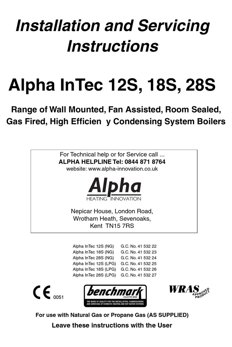 Alpha InTec 12S (NG) Installation and servicing instructions