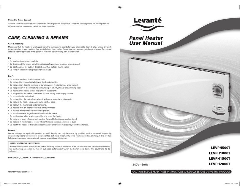 Levante LEVPH500T user manual