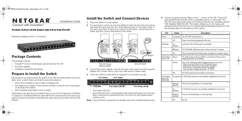 NETGEAR FS116P - ProSafe 16 Port 10/100 Desktop... User manual