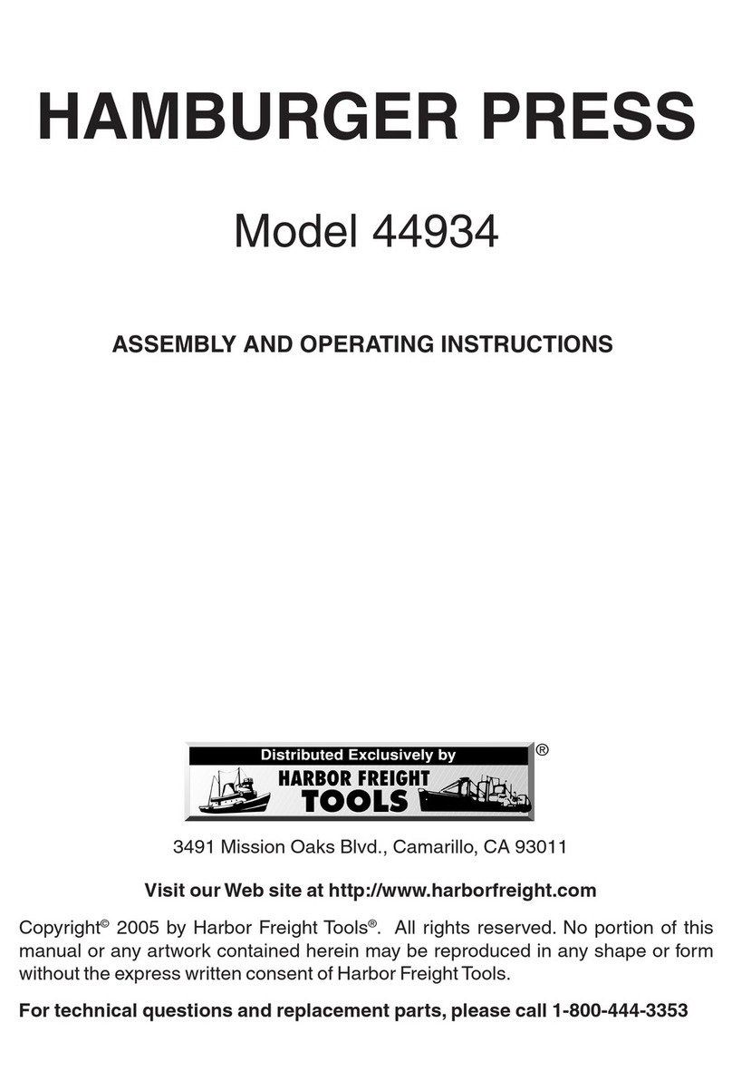 Harbor Freight Tools 44934 Assembly and operating instructions