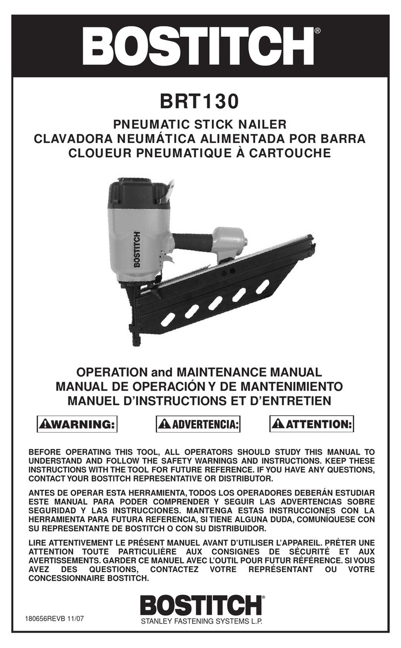 Bostitch BRT130 Operation and maintenance manual