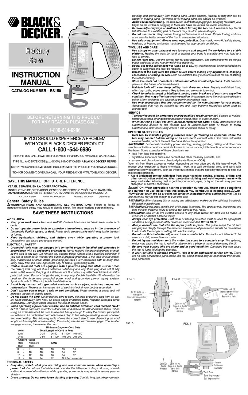 Black & Decker RS150 instruction manual