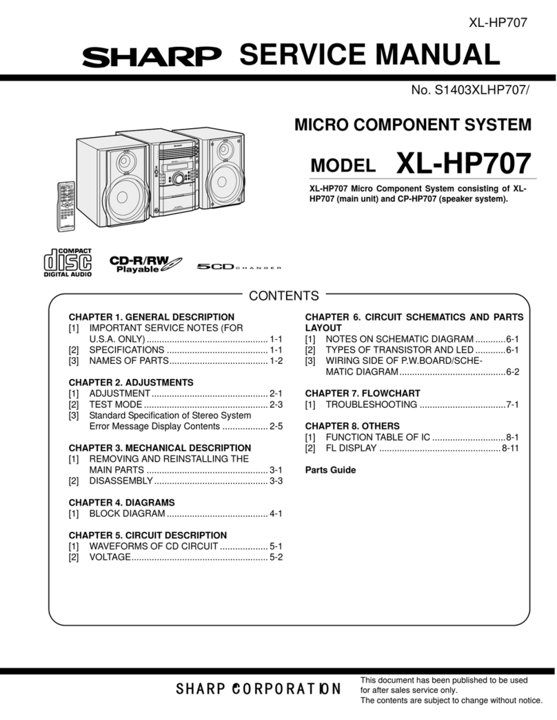 Sharp XL-HP707 User manual