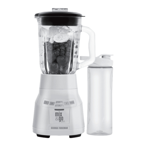 George Foreman MIX & GO PRO Instructions & warranty