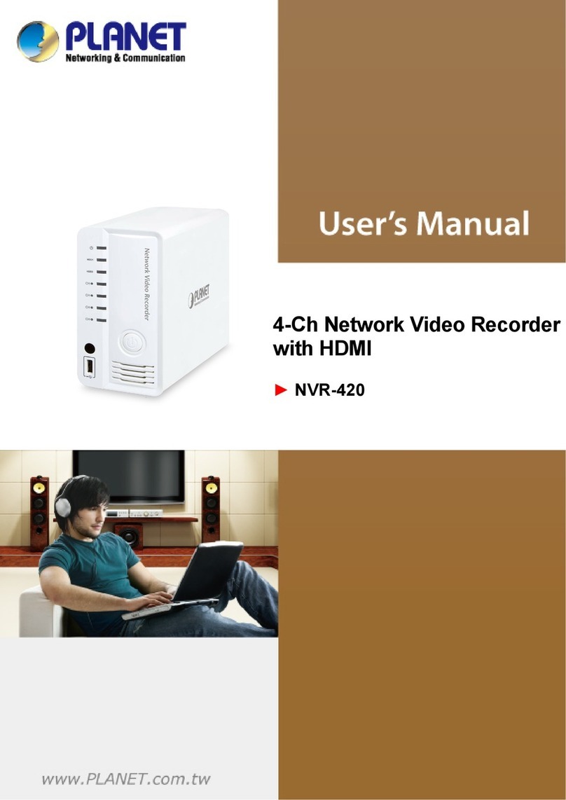 Planet Networking & Communication NVR-420 User manual