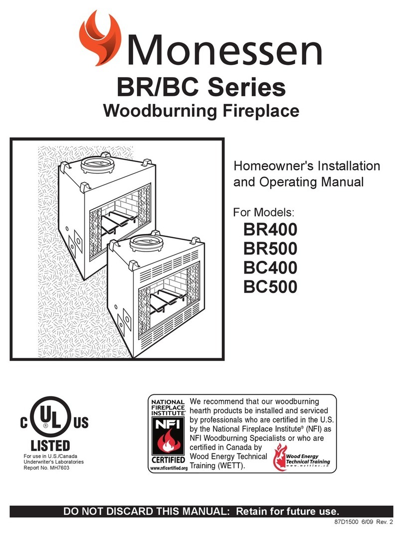 Monessen Hearth BR400 Mounting instructions
