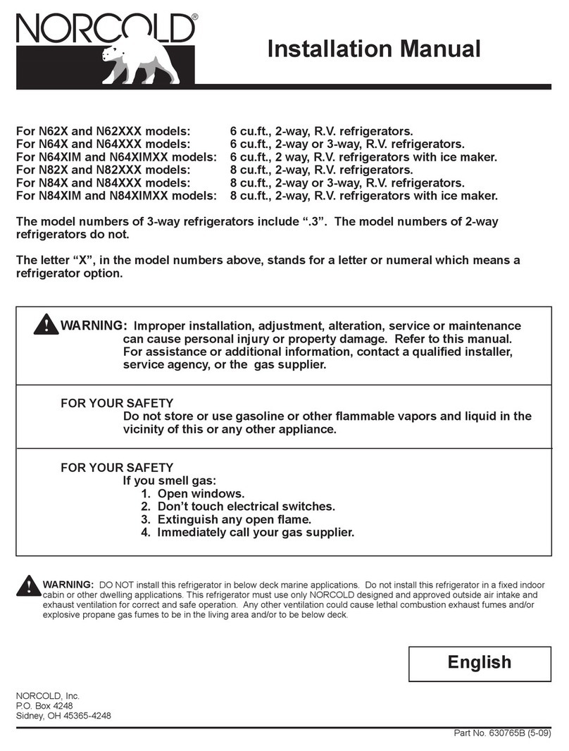 Norcold N62X User manual