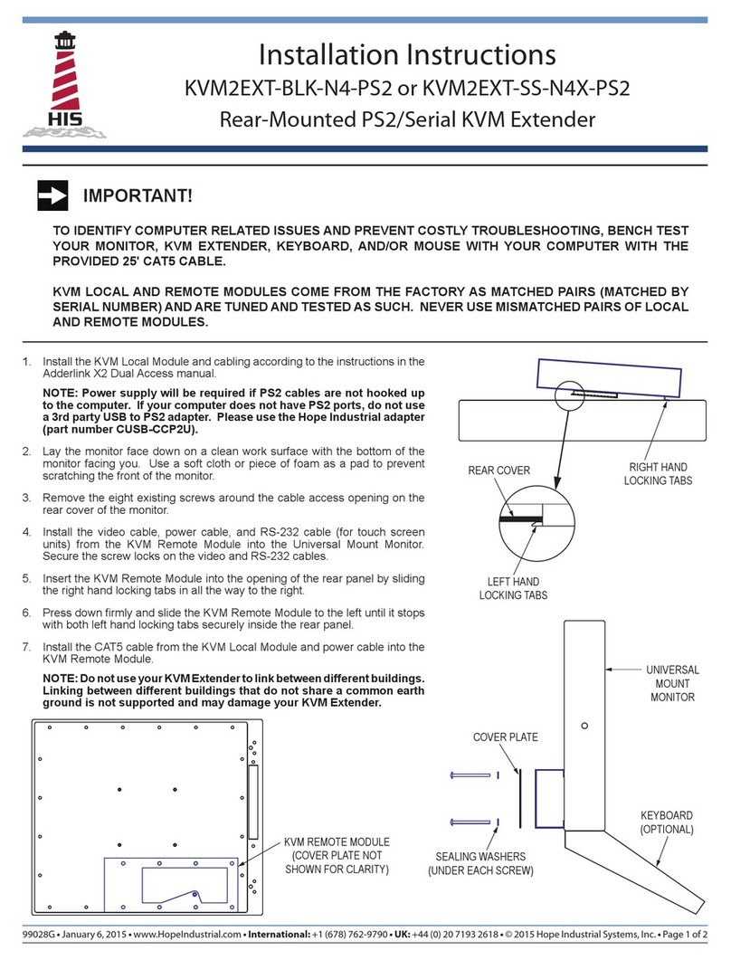 HIS KVM2EXT-BLK-N4-PS2 User manual