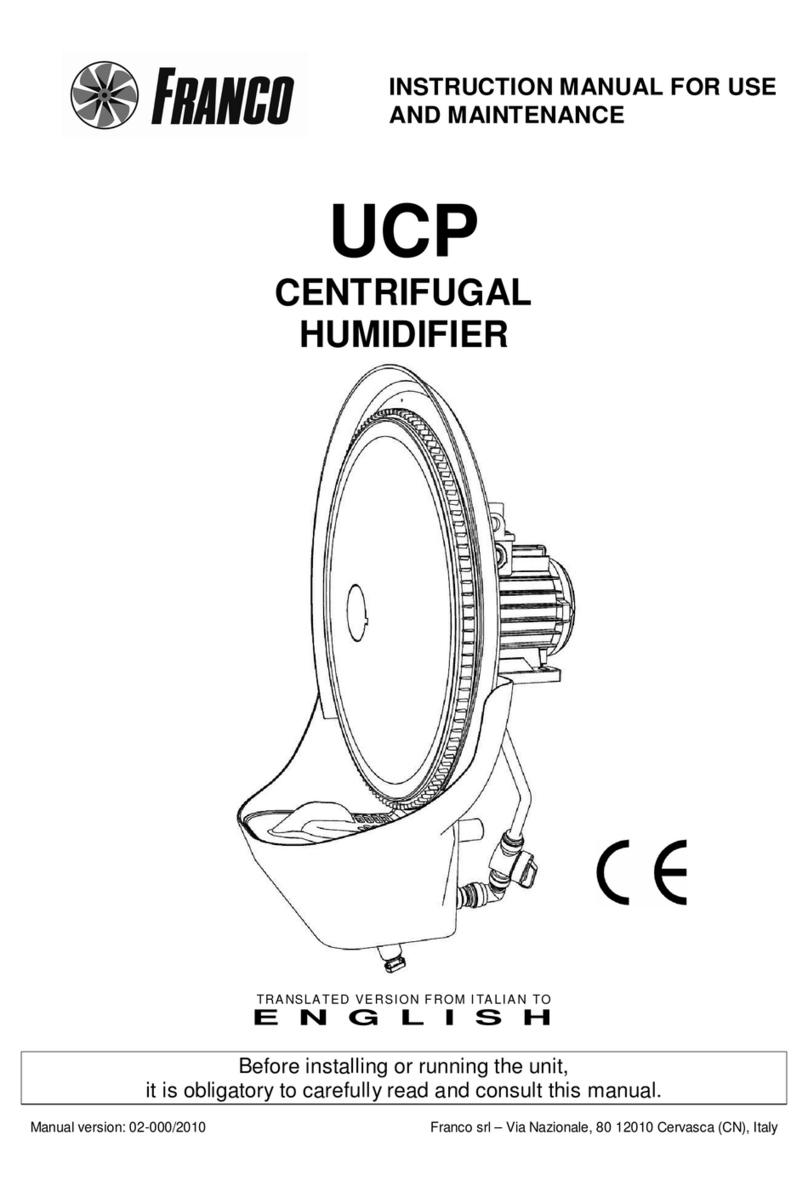 FRANCO UCP Instruction manual for use and maintenance FRANCO UCP Instruction manual for use and maintenance