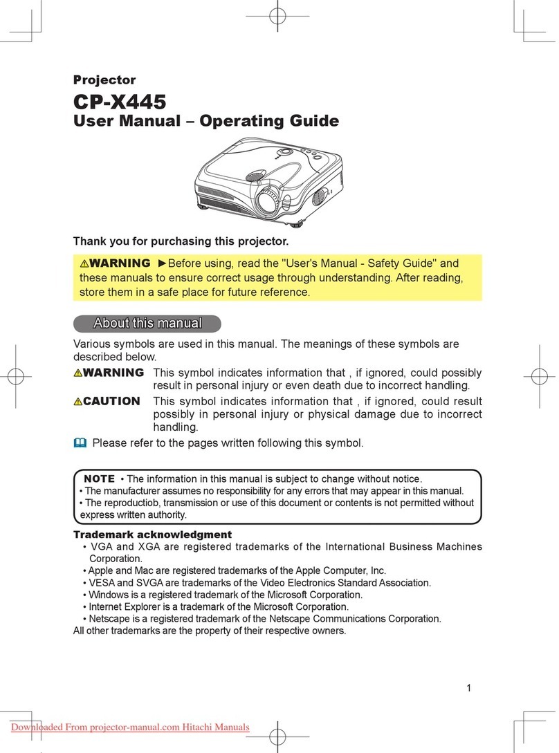 Hitachi CP-X445 Technical Document