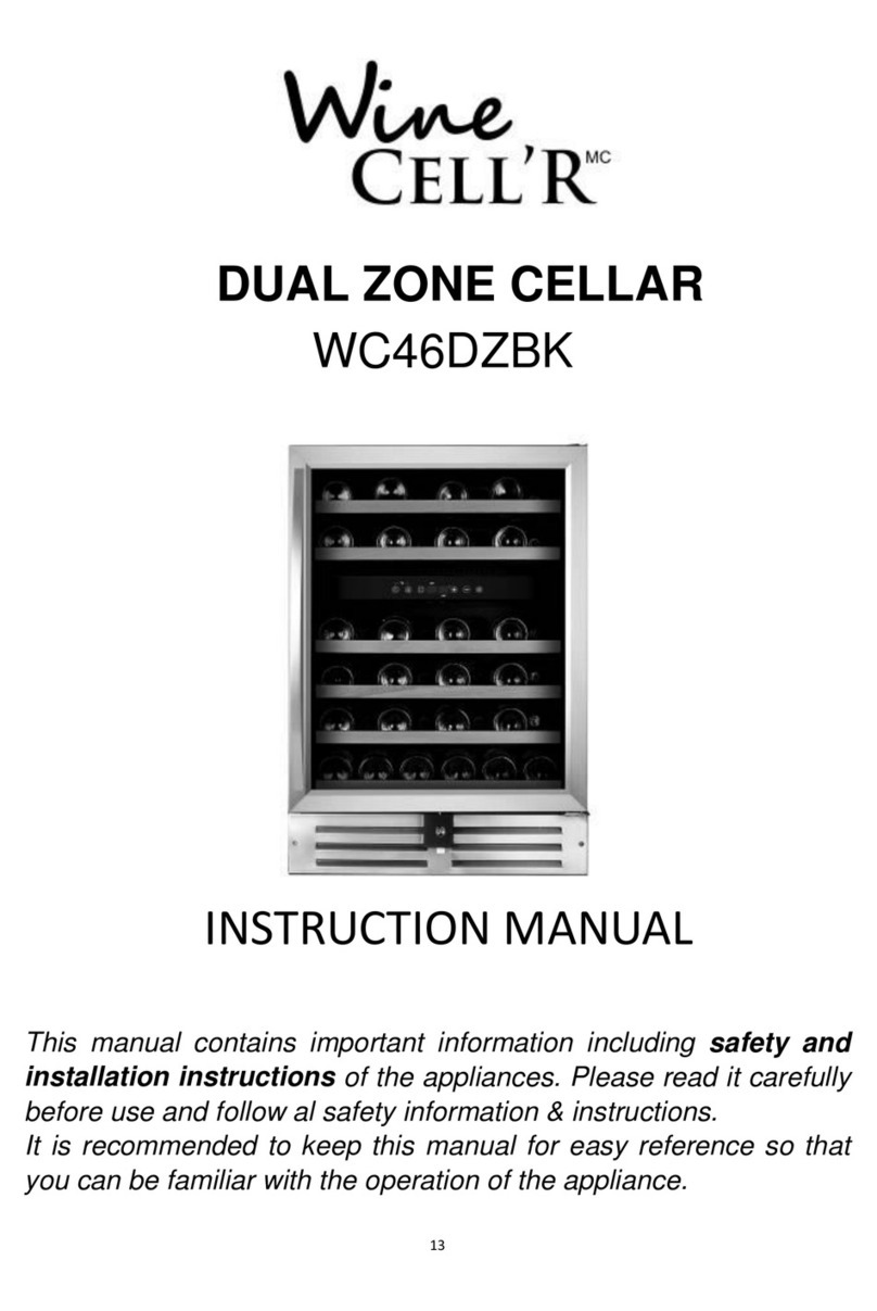 Wine cellr WC46DZBK User manual