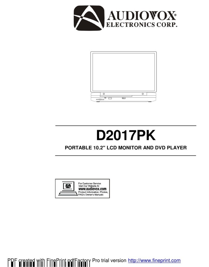 Audiovox D2017PK user manual