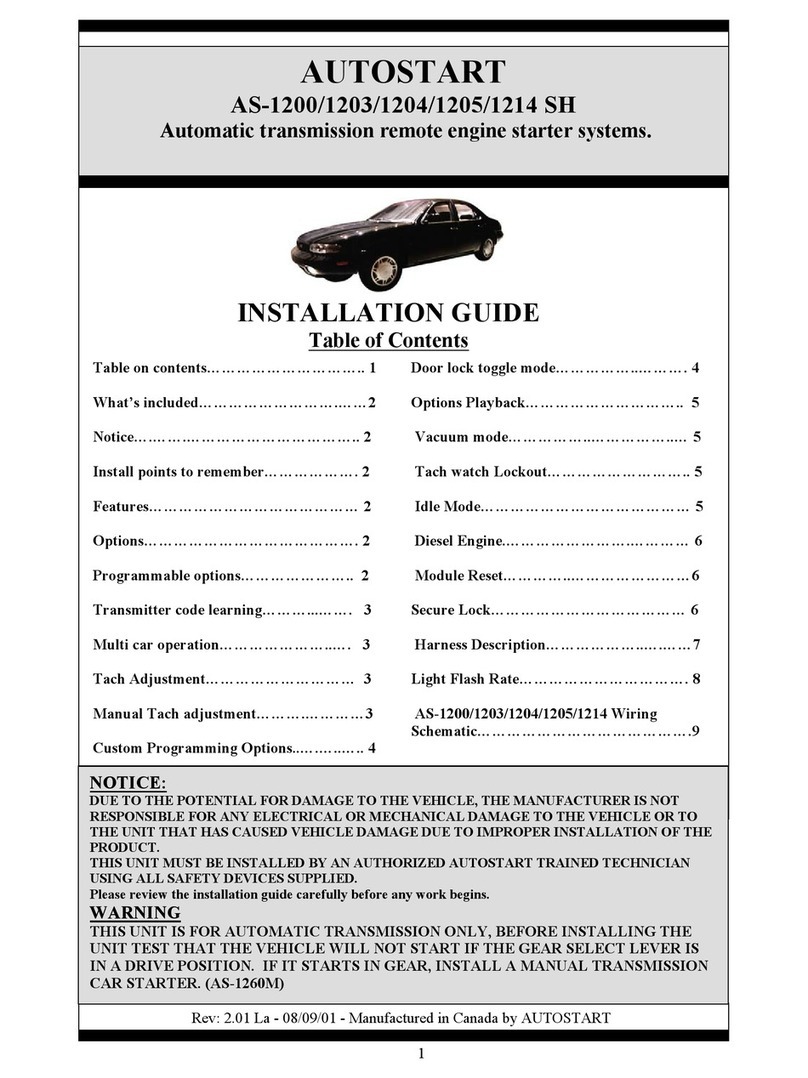 Autostart AS-1200 SH User manual