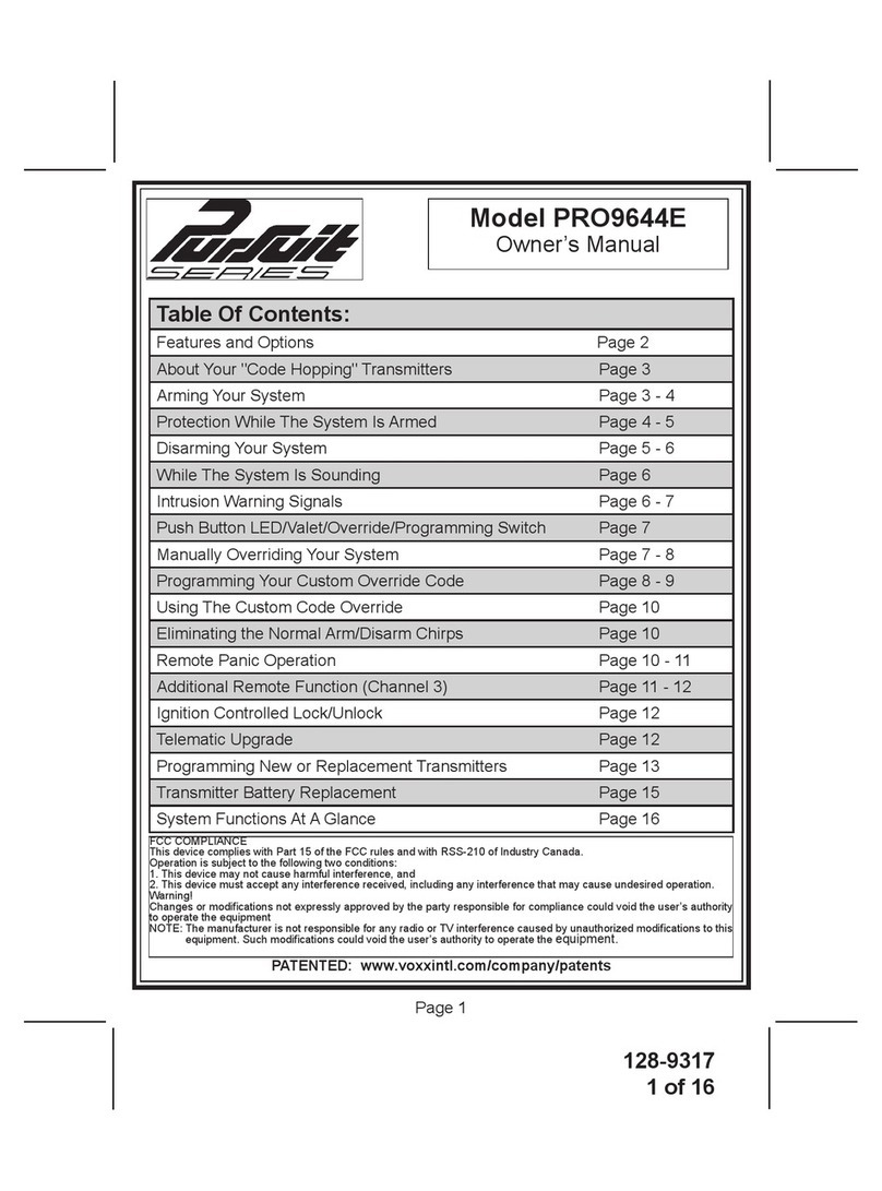 Voxx PRO9644E owner's manual