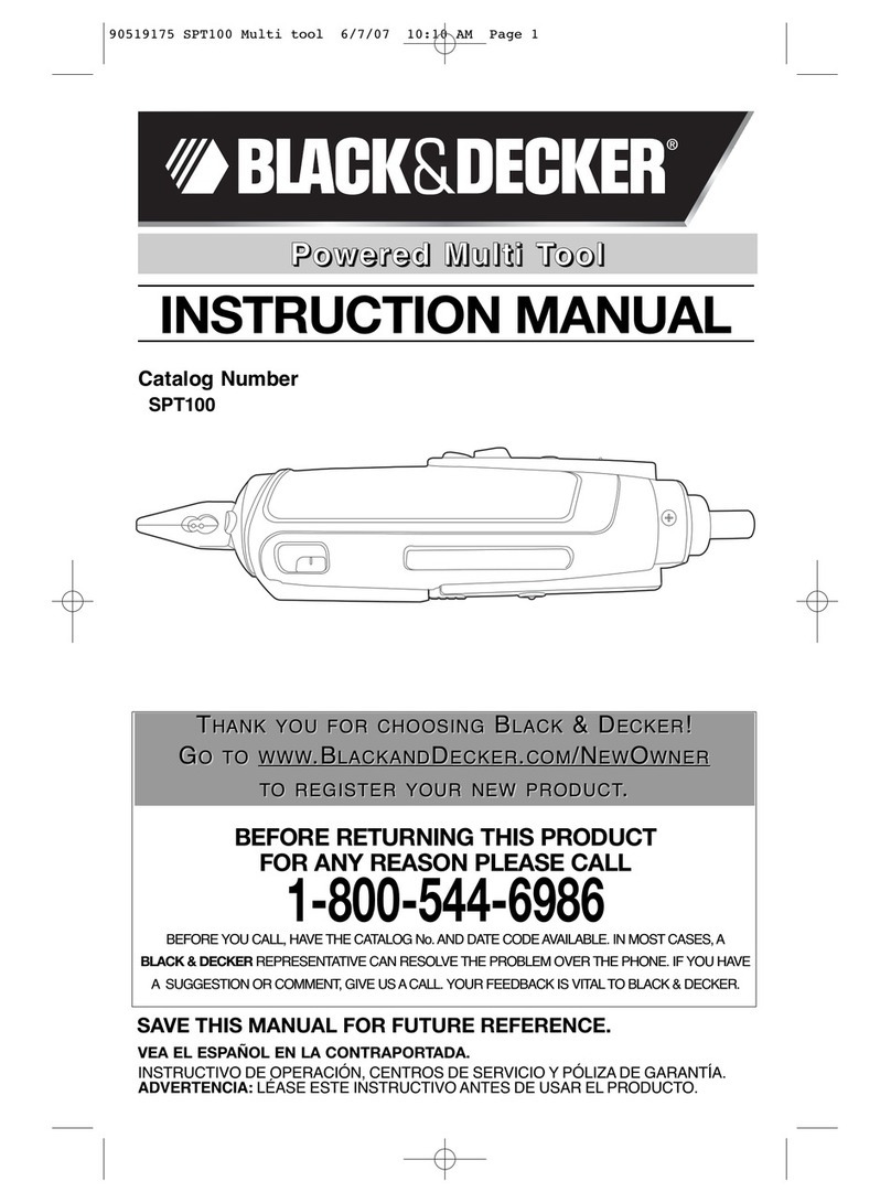 Black & Decker SPT100 instruction manual