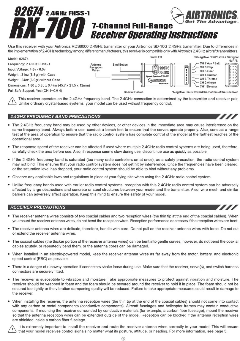 AIRTRONICS RX-700 operating instructions
